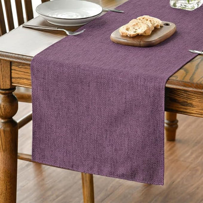 Artoid Mode Purple Table Runner, Seasonal Summer Washable Kitchen Dining Table Decoration for Home Party Decor 13x90 Inch