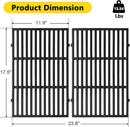 17.5 Inch 7638 Grill Grates Replacement for Weber Spirit & Spirit II 300 Series, Spirit E/S-310, E/S-320, E/S-330, Spirit 700, Genesis 1000-3500, Genesis Silver Gold Platinum B/C Gas Grills