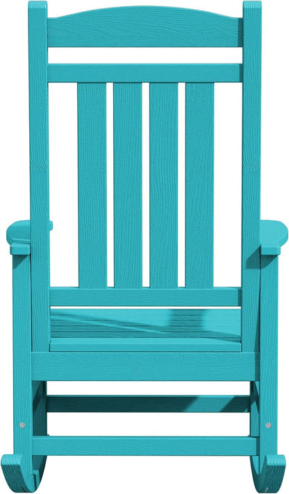 Oversized Outdoor Rocking Chairs Set of 2, HDPE Porch Rocker, Aruba | - Image 11
