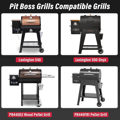Utheer Grill Side Table Shelf for Pit Boss Lexington 540, Pit Boss Grill Accessories for Lexington 500 Onyx, PB440D2, PB440FB1 Wood Pellet Grill, Heavy Duty BBQ Prep Station Paper Towels & Tools