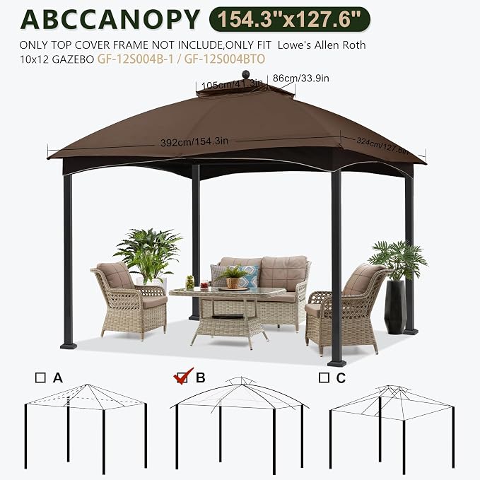 ABCCANOPY Gazebo Replacement Canopy - Image 5
