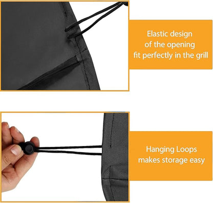 Grill Cover for Weber Lumin Electric Grill, Lumin Compact Grill, 600D Heavy Duty Waterproof UV Resistant Bonnet for Weber Lumin/Compact Without Stand, Outdoor Barbeque Grill Accessories