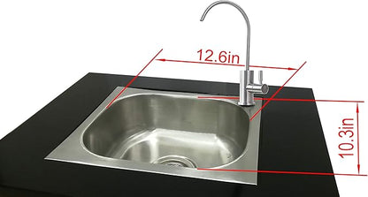 FixtureDisplays® Portable Sink Self Contained Hand Wash Station Mobile Sink Water Fountain Portable Sink Water Supply w/Pump 110V Power Caulk All Places to Water Proof 18536NEW