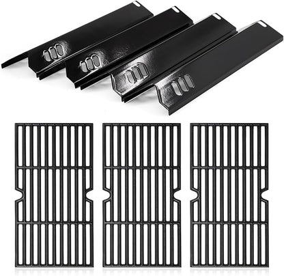 Criditpid Grill Replacement Parts for Dyna Glo DGF493BNP, DGB494SPB, Backyard Grills BY13-101-001-12, BY14-101-001-099 and Uniflame GBC1343WP-U. Grill Grates, Heat Plates for Dyna-Glo Grill Parts