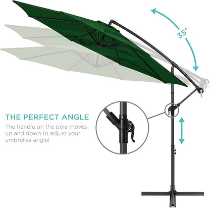 Best Choice Products 10ft Offset Cantilever Hanging Market Patio Umbrella - Image 4