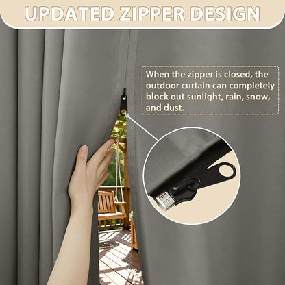 HDCAXKJ Waterproof Outdoor Curtains - Image 2