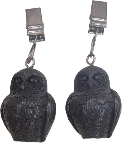 TwoFish Home Set of 4 Owl Resin Tablecloth Weights Clips Owl Handicraft Tablecloth Clamps Pack of 4
