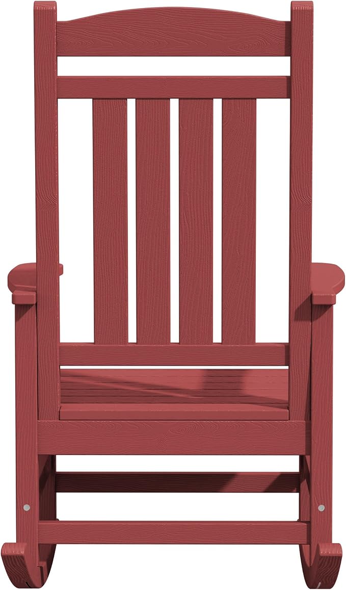 Oversized Outdoor Rocking Chairs Set of 2, HDPE Porch Rockers - Image 11