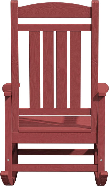 Oversized Outdoor Rocking Chairs Set of 2, HDPE Porch Rockers - Image 11
