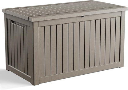 320 Gallon Large Outdoor Storage Box Waterproof, UV Resistant Resin Deck Box by KFY