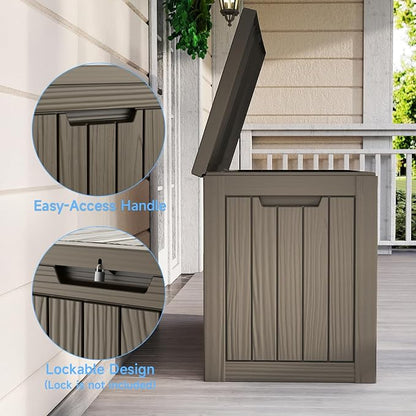 55 Gallon Outdoor Storage Box Waterproof, UV Resistant Resin Deck Box - Image 4