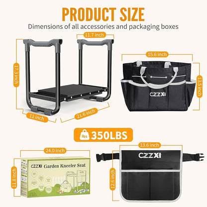 CZZXI Garden Kneeler and Seat, Wider and Thicker Kneeling Pad | Heavy Duty - Image 3
