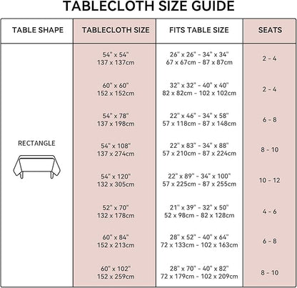 Romanstile Rectangle Vinyl Tablecloth, 100% Waterproof Buffalo Gingham Plastic Table Cloth, Heavy Duty Wipeable Checkered Table Covers for Outdoor, Camping, Picnic, Patio - 54 x 78, Orange and White