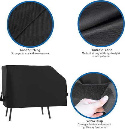 Grill Cover for Blackstone 17" 22" Tabletop with 5477 On-The-Go XL Hood and Stand, for Blackstone 17"/22" Tabletop Griddle with X-Large Griddle Stand, Heavy Duty Waterproof Outdoor Grilling Cover