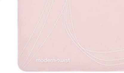 modern-twist 14 x 16 Silicone Placemat, BPA, PVC-Free Table Mat, Dishwasher Safe, Pebbles Print in Blush, Pack of 1