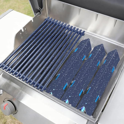 17.4 inch Porcelain Steel Grill Grates Replacement for Weber Spirit 300 Series, Spirit 700, Genesis Silver Gold Platinum B/C for 7525 Grates, Set of 2