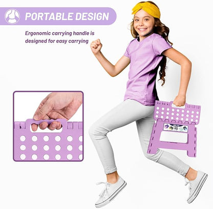 Delxo 9 Inch Kids Step Stool, 300 Lbs Folding Step Stool - Image 6