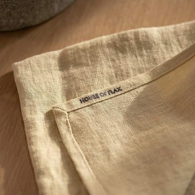 Linen Table Runner 90 inches Long- 100% Pure Linen Flax - Stonewashed European Linen Table Runner (Royal Creme, 14 x 90 Inch) - for Dining, Fall, Autumn, Thanksgiving