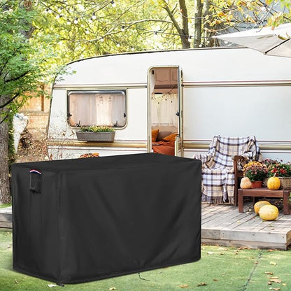 Outdoor Table Cover for Tall Bar Height Patio Table, 51inch Waterproof Prep Table Cover for Dining Table,Grill Cart,Stainless Steel/Metal Table,Black-51"L x 24"W x 35"H