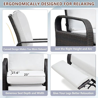 Outdoor Wicker Recliner Chair - Image 5