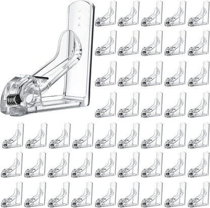 Jetec 48 Pieces Clear Tablecloth Clips Plastic Loaded Table Cover Holder Clamps Table Linen Clips for Christmas Birthday Camping Picnic Wedding Restaurant Outdoor Hosting Essentials