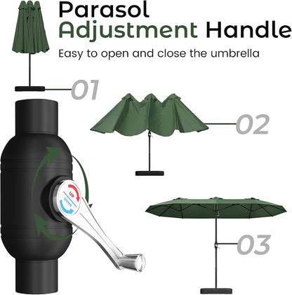 DomeShade 15ft Large Patio Umbrella - Image 8