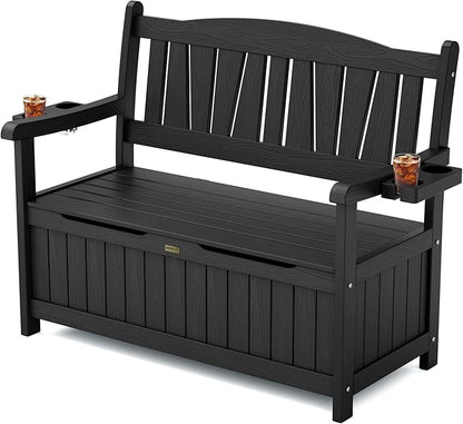 YEFU Outdoor Bench, Heavy Duty Garden Storage Bench, Weatherproof, Weatherproof by YEFU