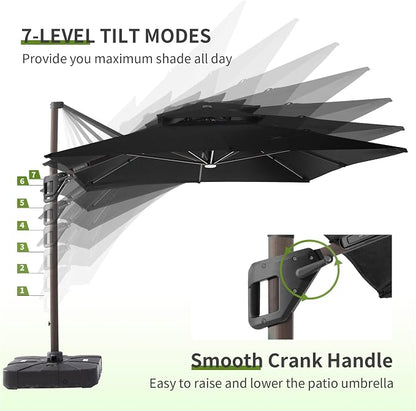 JZAC & QZYD 10x13 FT Cantilever Offset Patio Umbrella - Image 5