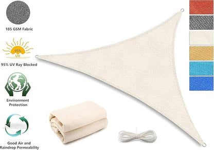 Tronssien 16' x 16' x 22' Beige Sun Shade Sail Right Triangle Canopy - Image 2