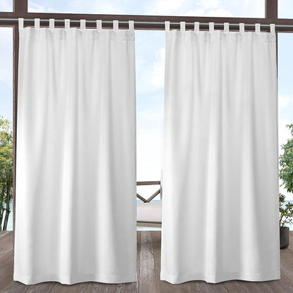 Exclusive Home Cabana Solid Indoor/Outdoor Light Filtering Hook-and-Loop Tab by TownCountryLiving