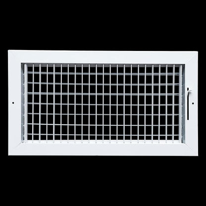 Fits 16x8 Duct Opening Steel Adjustable Air Supply Grille by Handua | Register Vent Cover Grill for Sidewall and Ceiling | White | Outer Dimensions: 17.75" X 9.75"