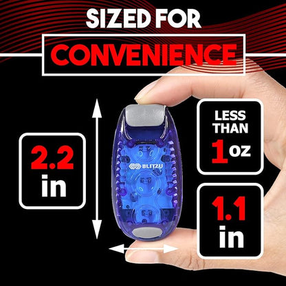 4 Pack LED Safety Light, Clip on Reflective Gear Lights for Walking at Night, Running, Jogging, High Visibility Strobe Light Accessories for Runners, Kids, Hiking, Kayak, Cycling, Camping, Boat