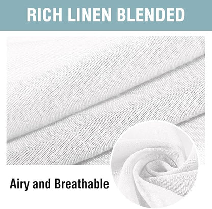 Outdoor Linen Sheer Curtains for Patio Waterproof - Image 4