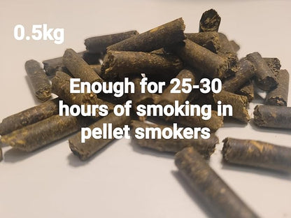 SMOKRITE Rosemary Wood Pellets for Smoker Grills, All Natural Hard Wood BBQ Pellets for Outdoor Grills, Smoke, Roast, Burns Up to 30 Hours of Smoking 0.5 kg