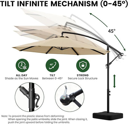 10FT Cantilever Offset Patio Umbrella - Image 6