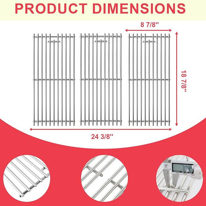 18 13/16" Grill Grates for KitchenAid 720-0954 Grill Parts, Kitchenaid 720-0733A, 720-0954A, 720-0733D, 720-0954L, 730-0733, 740-0733A, 730-0733A Grill Parts, Nexgrill Parts 720-0733, Stainless Steel