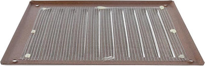 Square Ventilation Grille / 6" x 6" Inch Inside Measurement/Brown Metal Air Vent Louver - Inside/Outside use - / 7.7" x 7.7" Inch Outer Measurement