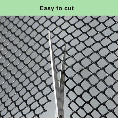 vensovo Black Plastic Wire Mesh 16IN x 33FT Roll - Chicken Wire Fencing for Poultry, Gardening Barrier, Balcony Guard for Cats and Dogs, Floral Craft Mesh with 60 Zip Ties
