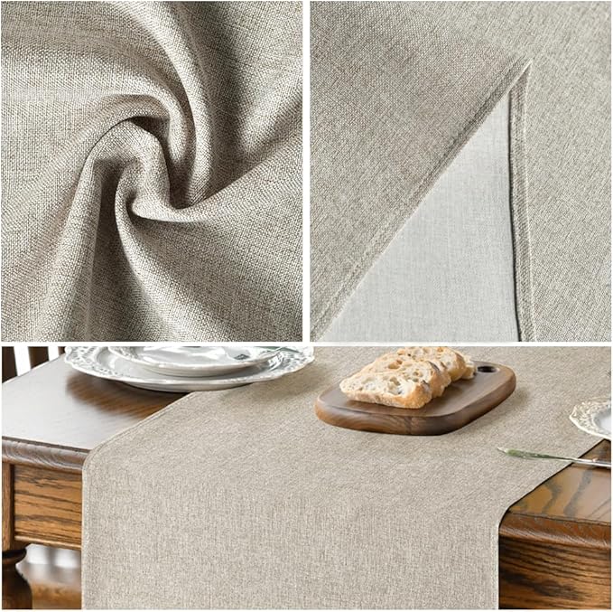 Artoid Mode Light Brown Table Runner, Seasonal Fall Washable Kitchen Dining Table Decoration for Home Party Decor 13x48 Inch
