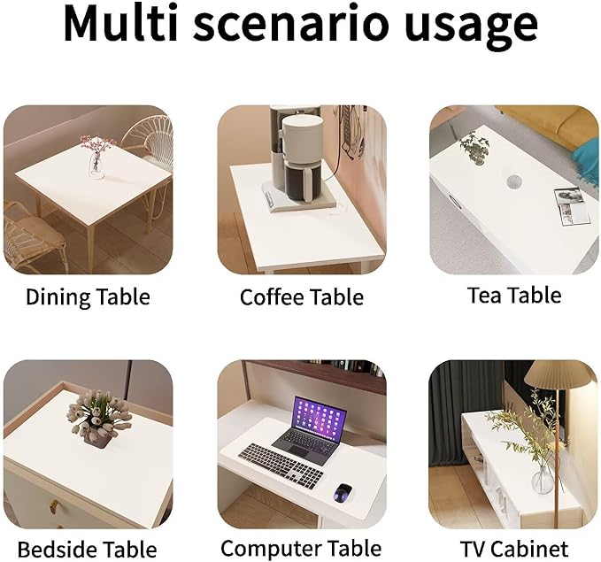 Leather Dresser Cover,1.8mm Thick,14x96 Inch,Dresser Protector Top,Dresser Top Protector,Dresser Cover Top,Dresser Top Cover,Dresser Cover Top for Bedroom.(White+White,14x96)