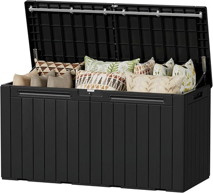 Devoko 100 Gallon Outdoor Storage Box, Waterproof Deck Box Lockable | Weather by DEVOKO