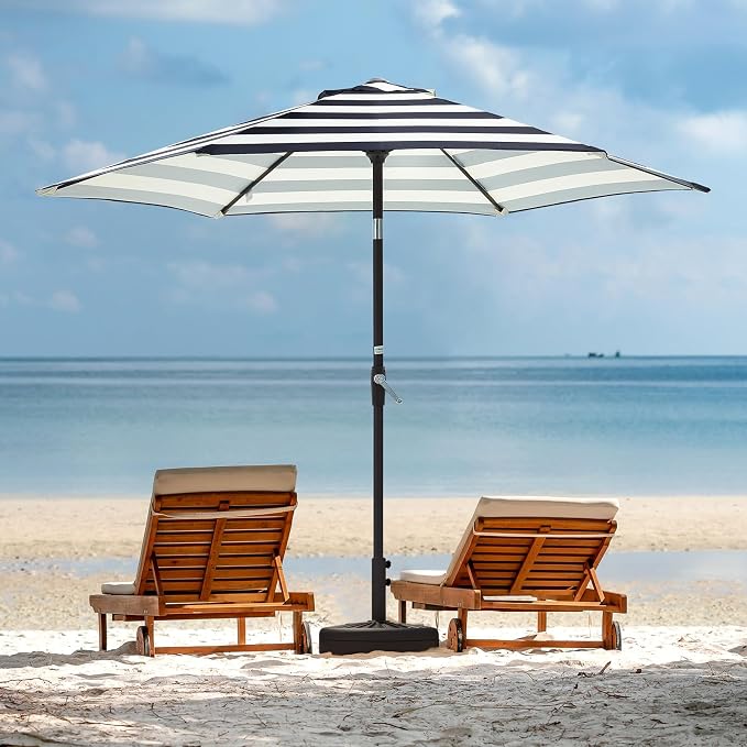 JEAREY 7.5 ft Outdoor Patio Umbrella, Table Umbrella, Tilt & Crank lift - Image 8