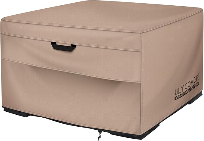 ULTCOVER Patio Fire Pit Table Cover Square 32 inch Outdoor Waterproof Fire Bowl Cover
