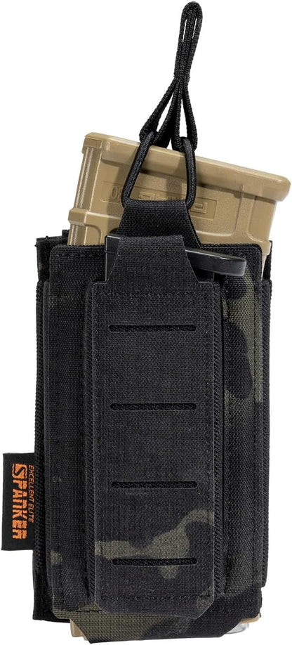 EXCELLENT ELITE SPANKER Tactical Open-Top Single/Double/Triple Molle Mag Pouch for Pistol Mag Pouch Tactical Bag Accessories Holder