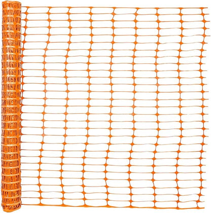Fencer Wire 4 ft. Safety Fence, 100 ft. Orange Plastic Fencing Roll for Construction, Pet and Event Fencing, 4 cm x 10 cm Mesh