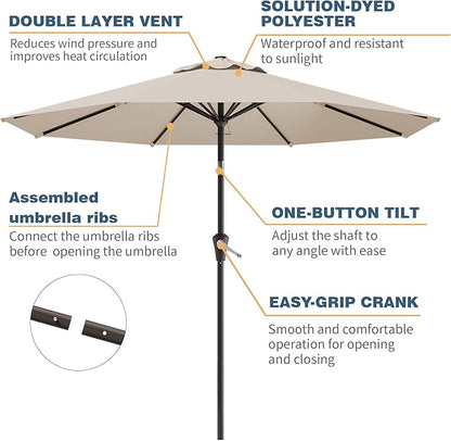 10FT Patio Umbrella, Outdoor Umbrella - Image 2