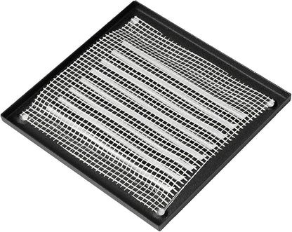 Vent Systems 4'' x 4'' Inch (Overall Dimensions) Pack of 5 - Anthracite - Air Vent Cover Metal Air Return Grill Built-in Pest Guard Screen HVAC Vent Duct Cover for Home Improvement