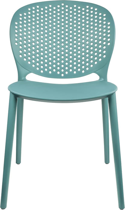 2xhome Set of 2 Patio Dining Chairs | Modern Stackable Outdoor Pool Side Chair - Image 7