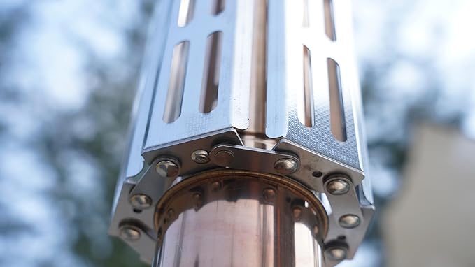 304 Stainless Steel Chimney Fireproof Pipe, Burn-Proof Stove Tube Protector - Mesh Design, Removable & Reusable, Designed Exclusively for CAMPJOURNEY Wood Burning Stoves
