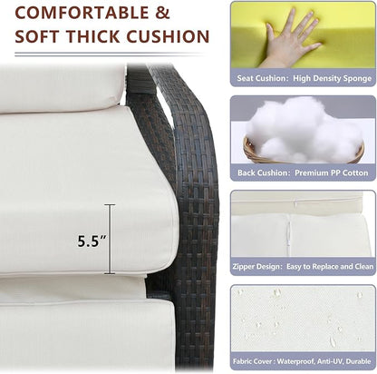 Outdoor Wicker Recliner Chair - Image 4